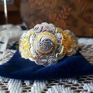 Sterling silver bracelet with gold accents